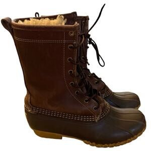 L.L. Bean 10” Bean Boots with Sherling Lining, size EM (women’s 8/9)